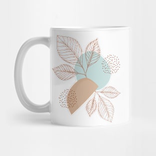 Abstract Shapes Warm Toned Neutral Boho Design Mug